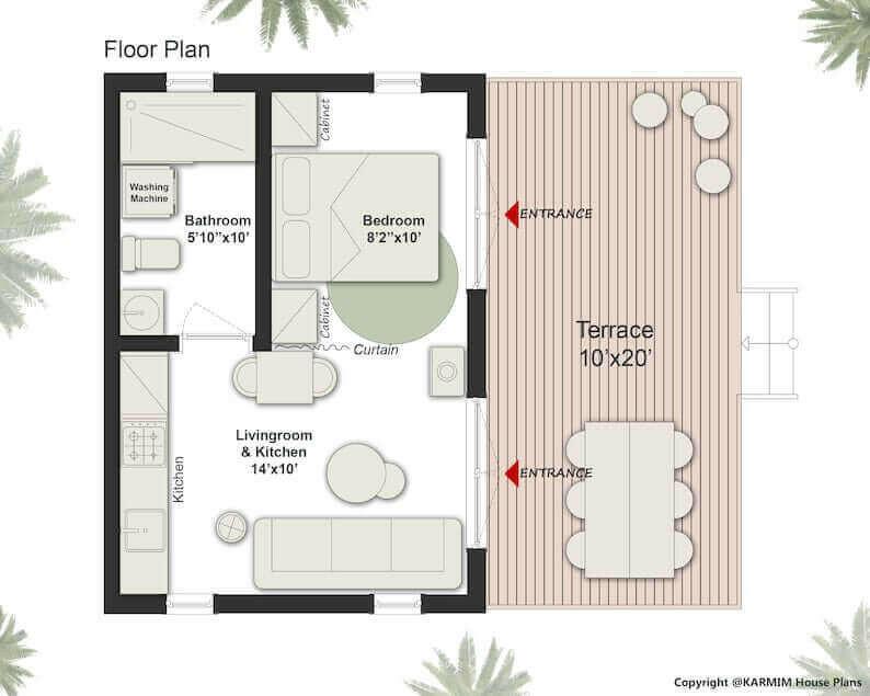 1 bedroom tiny house plans