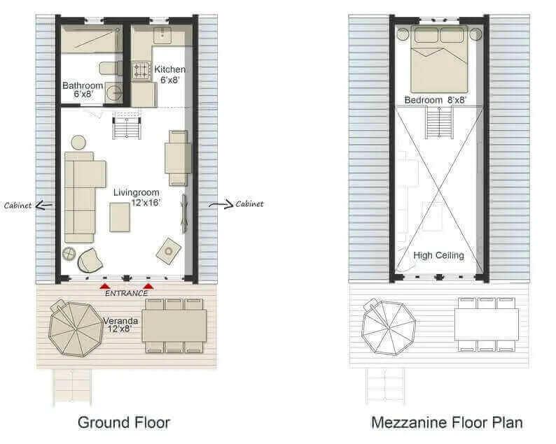 small a frame cabin floor plans