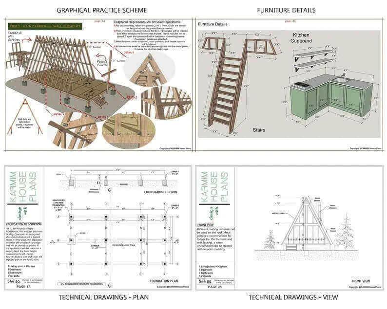 small a frame cabin floor plans