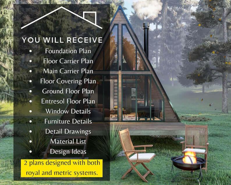 small a frame cabin plans