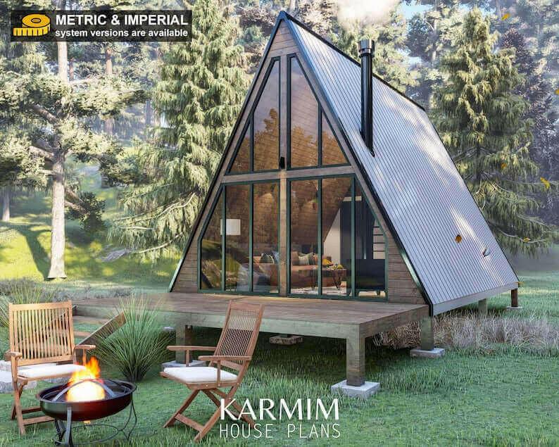 small a frame cabin plans