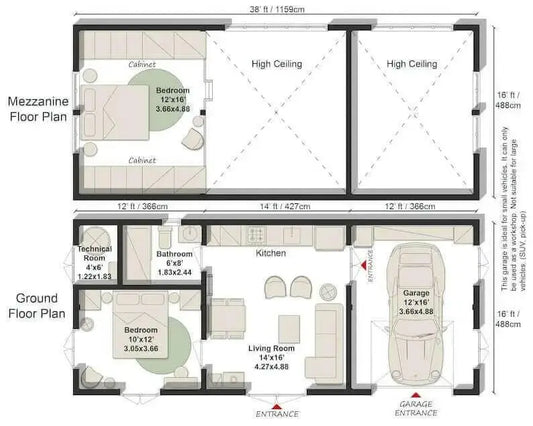 garagedominium plans