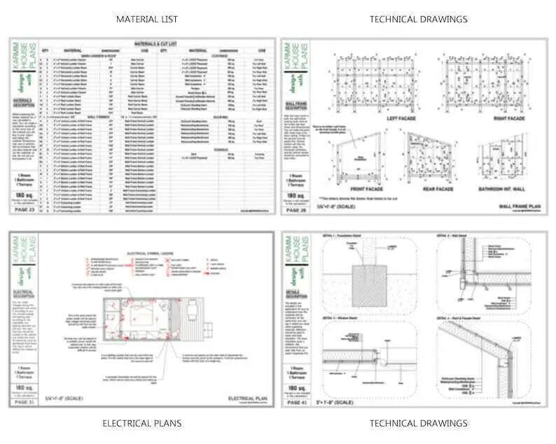 1 bedroom cabin floor plans