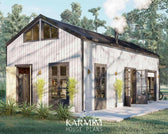 modern farmhouse with garage plans