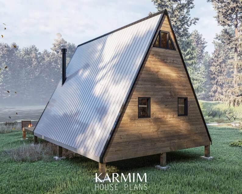 Tiny A-Frame Cabin DIY Plans