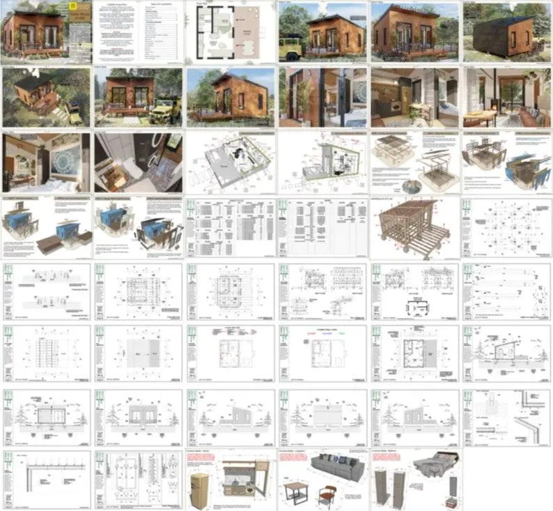 1 bedroom modern cabin floor plans