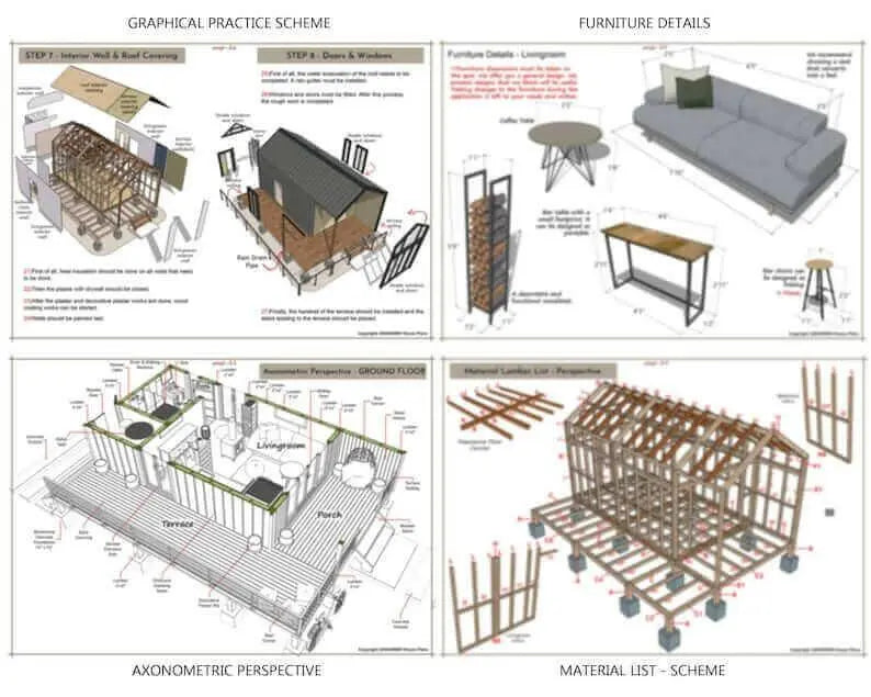 12 x 20 cabin floor plans