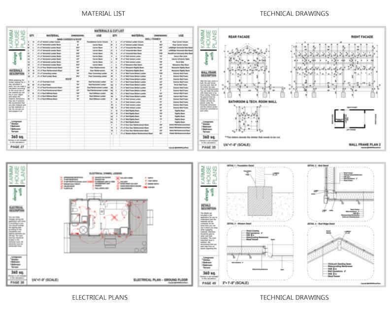 modern cabin with loft plans