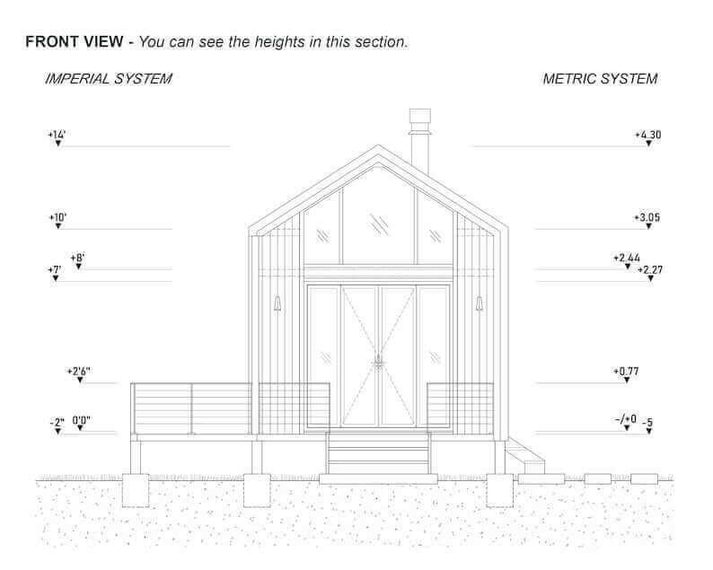 modern cabin with loft plans