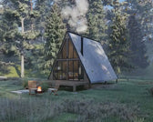 small a frame cabin floor plans